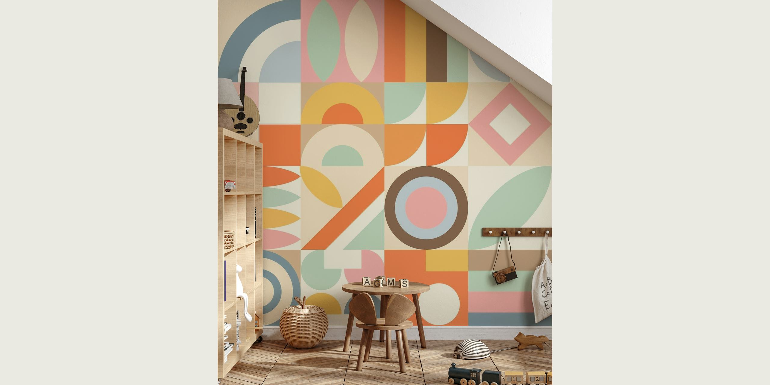 Geometric kids wallpaper