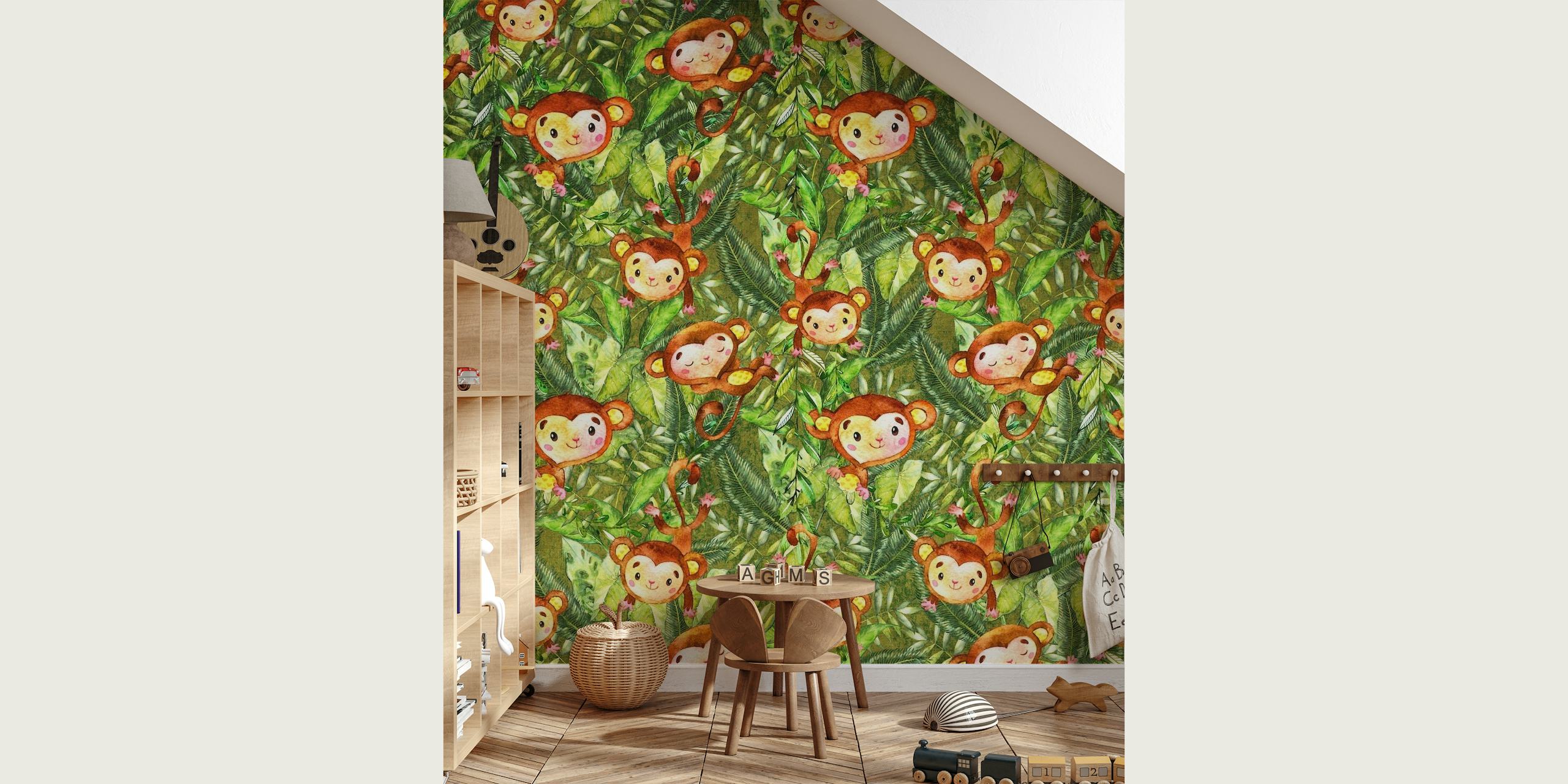Monkeys in Jungle papel de parede