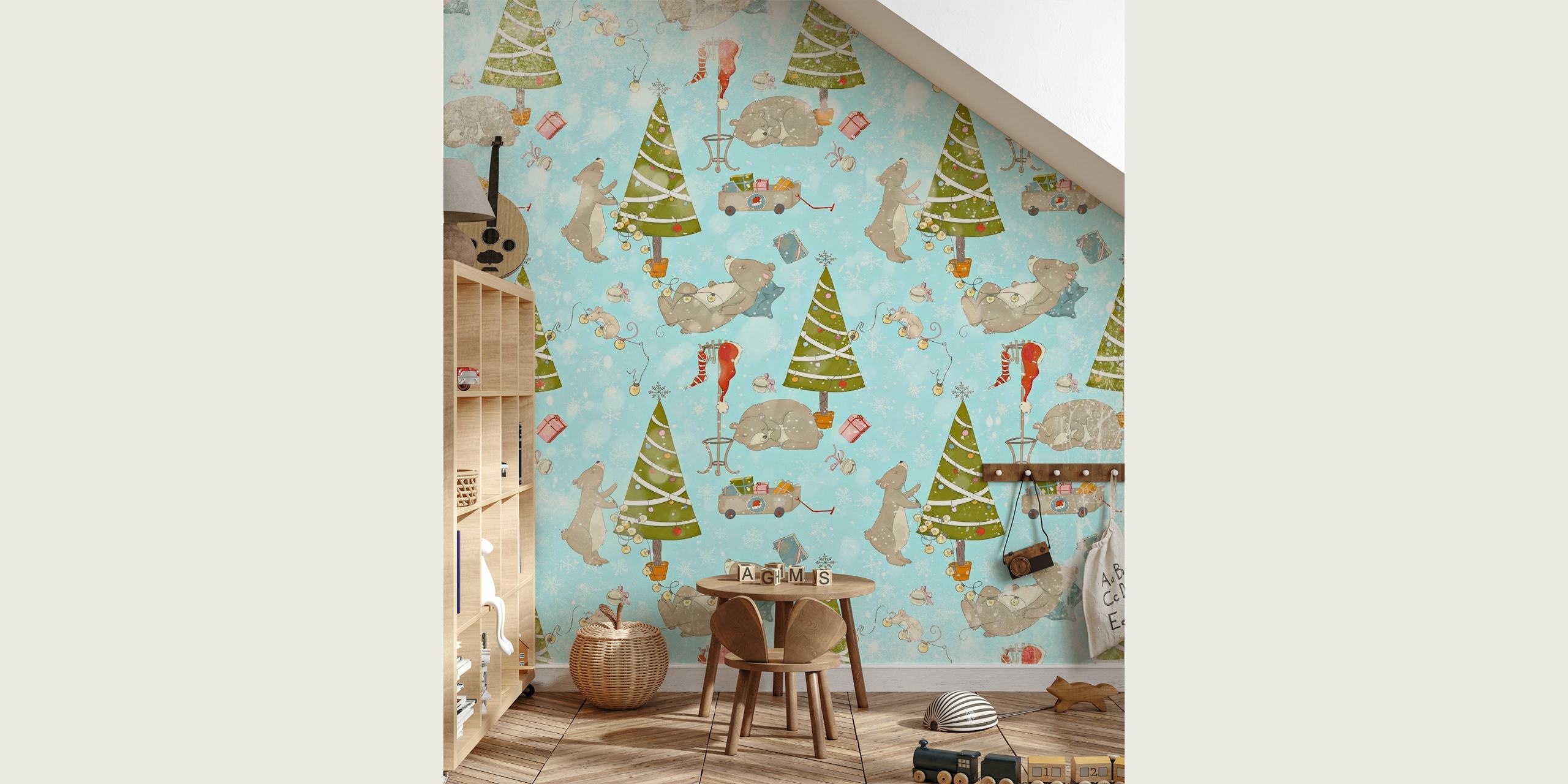 Decorationg the christmas tree wallpaper