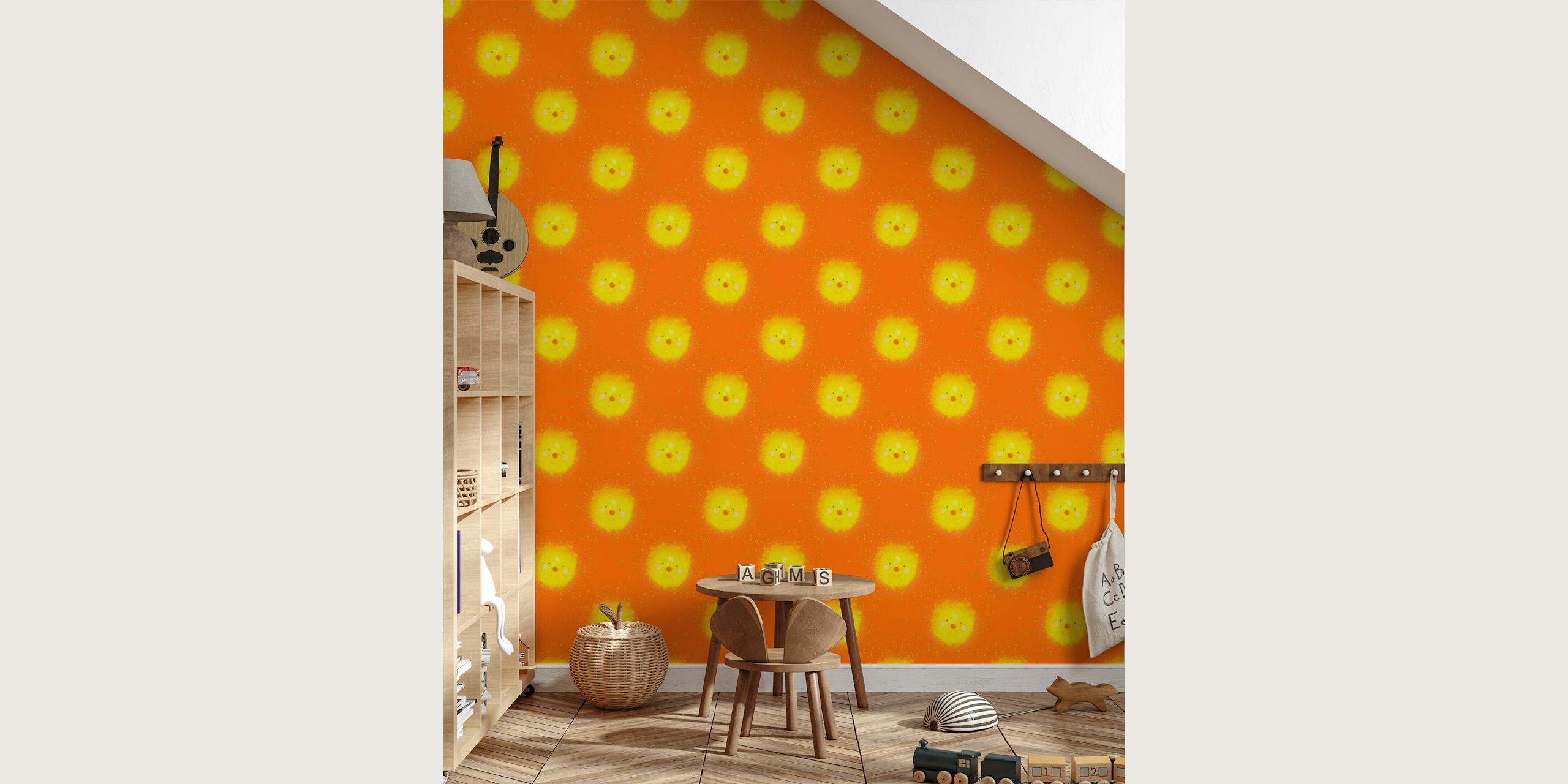 Happy sunnies - orange papel pintado