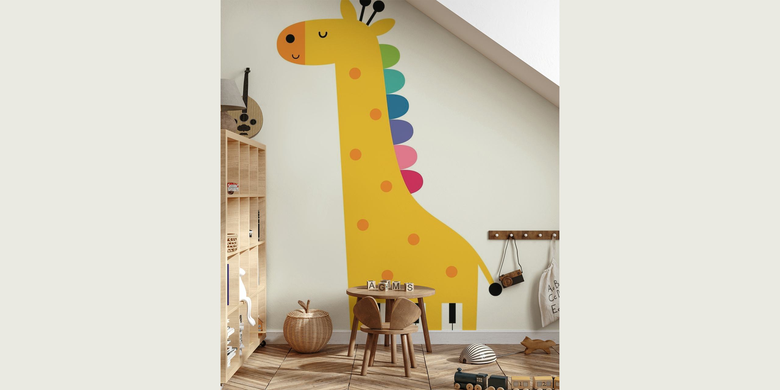 Giraffe Piano papel de parede