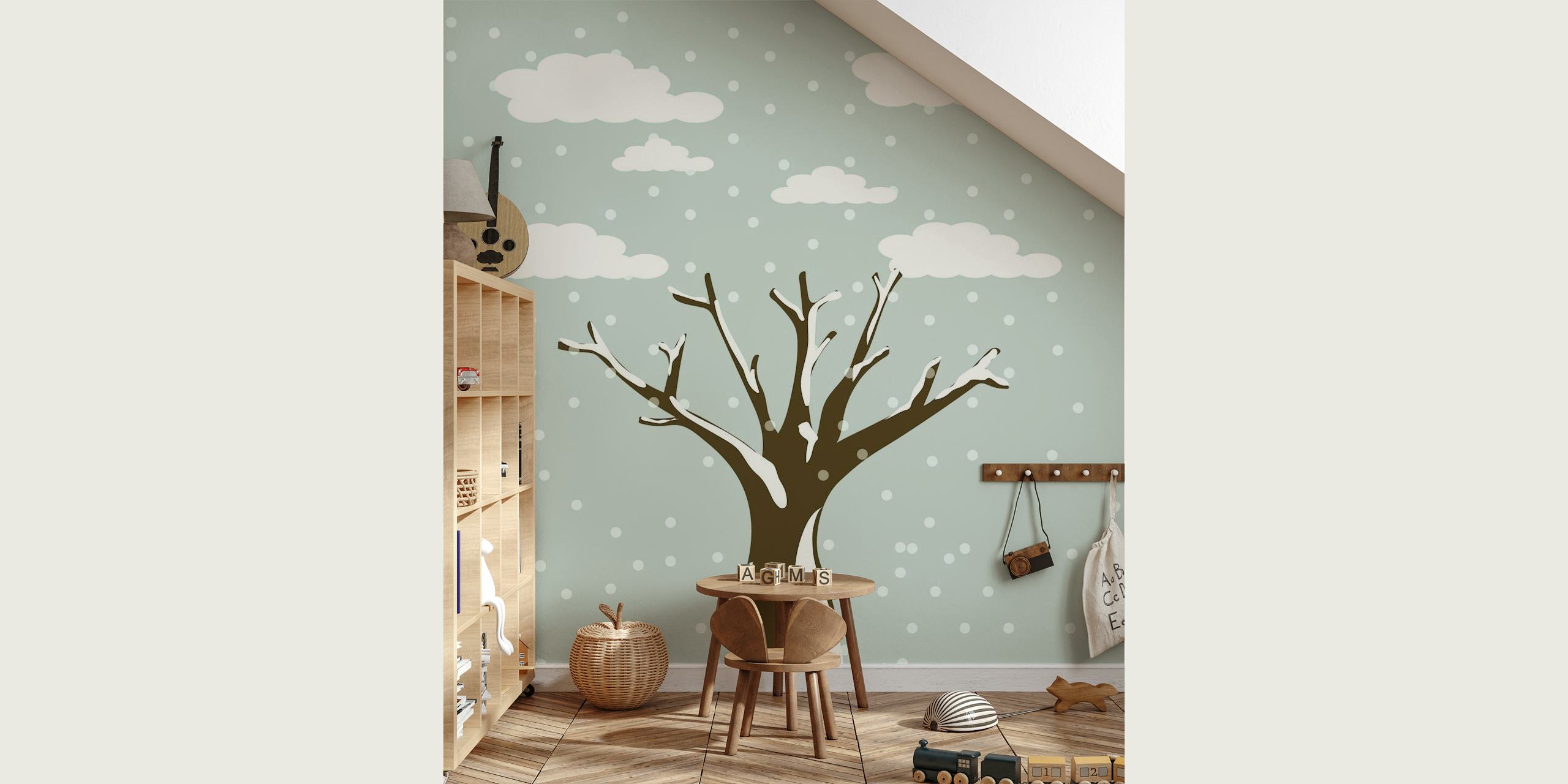 Little Snowy Tree papel de parede