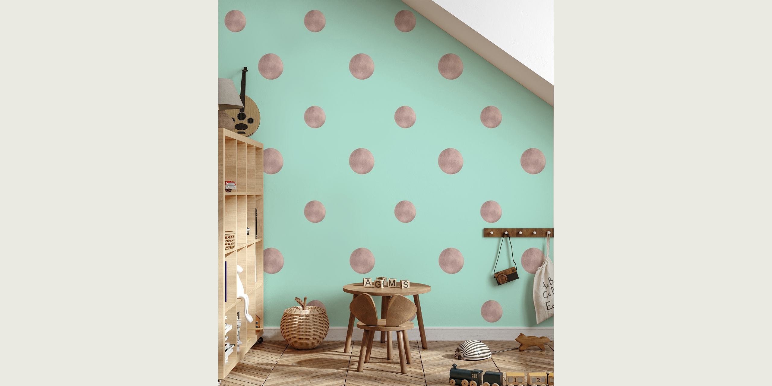 Happy Polka Dots Rose Gold 1 wallpaper