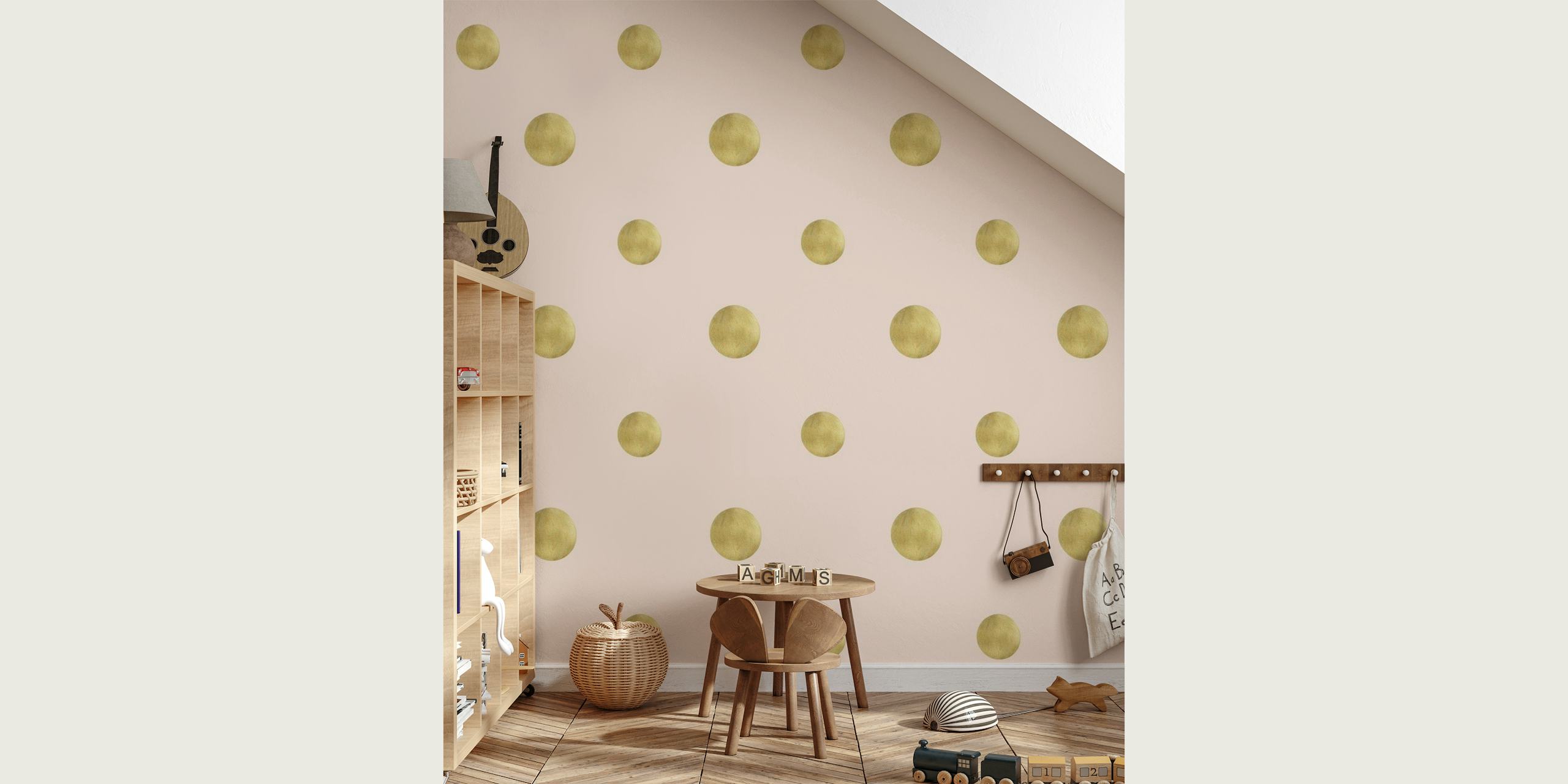 Happy Polka Dots Gold 1 wallpaper