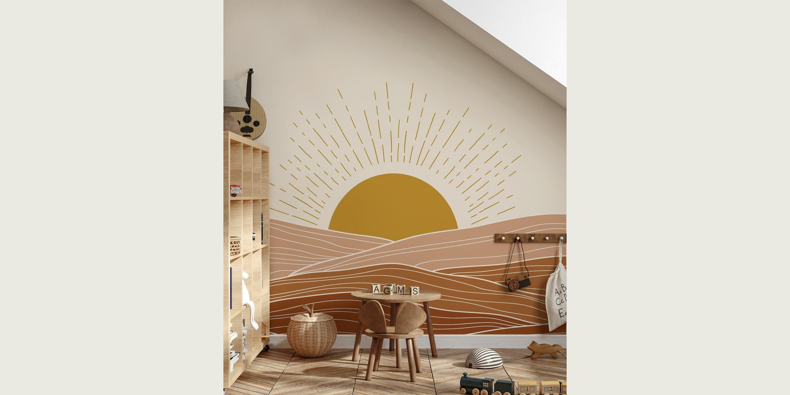 Boho Sunrise Design papel de parede