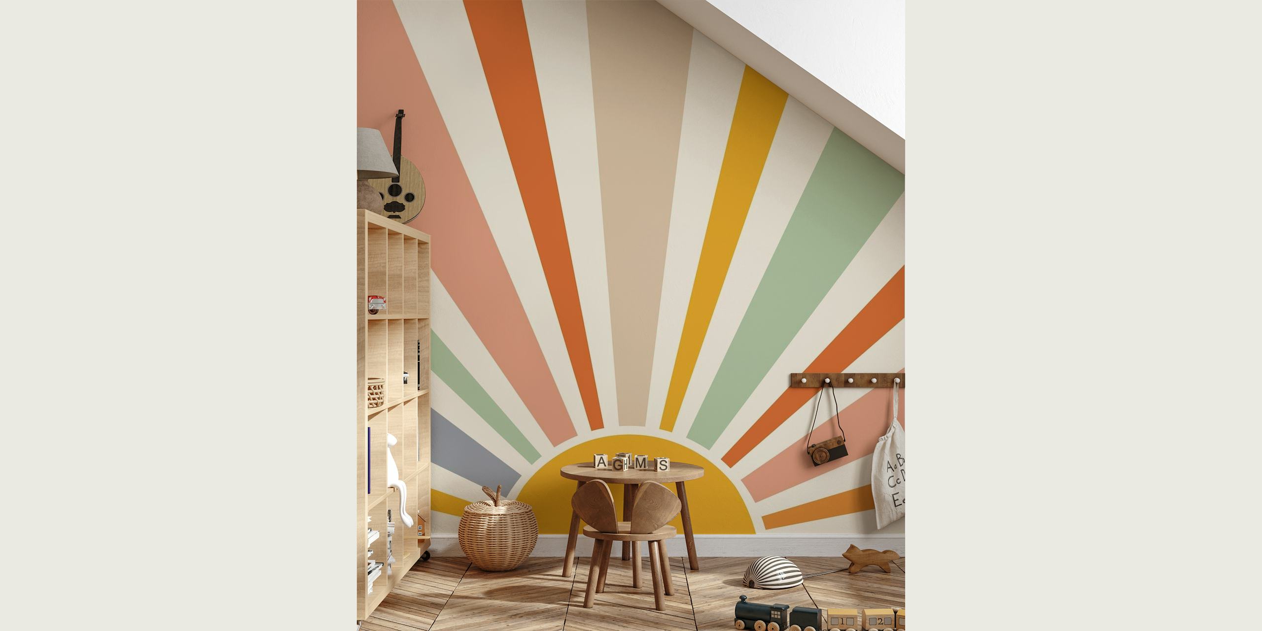 Boho Sun Colorful wallpaper