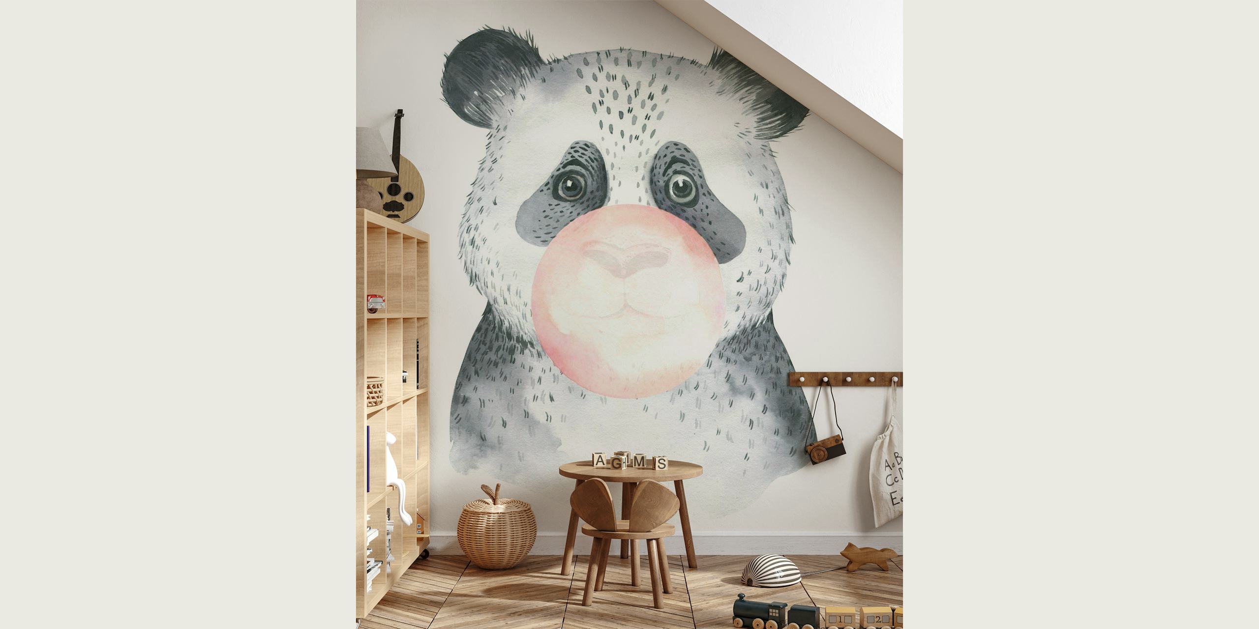 Bubblegum panda behang