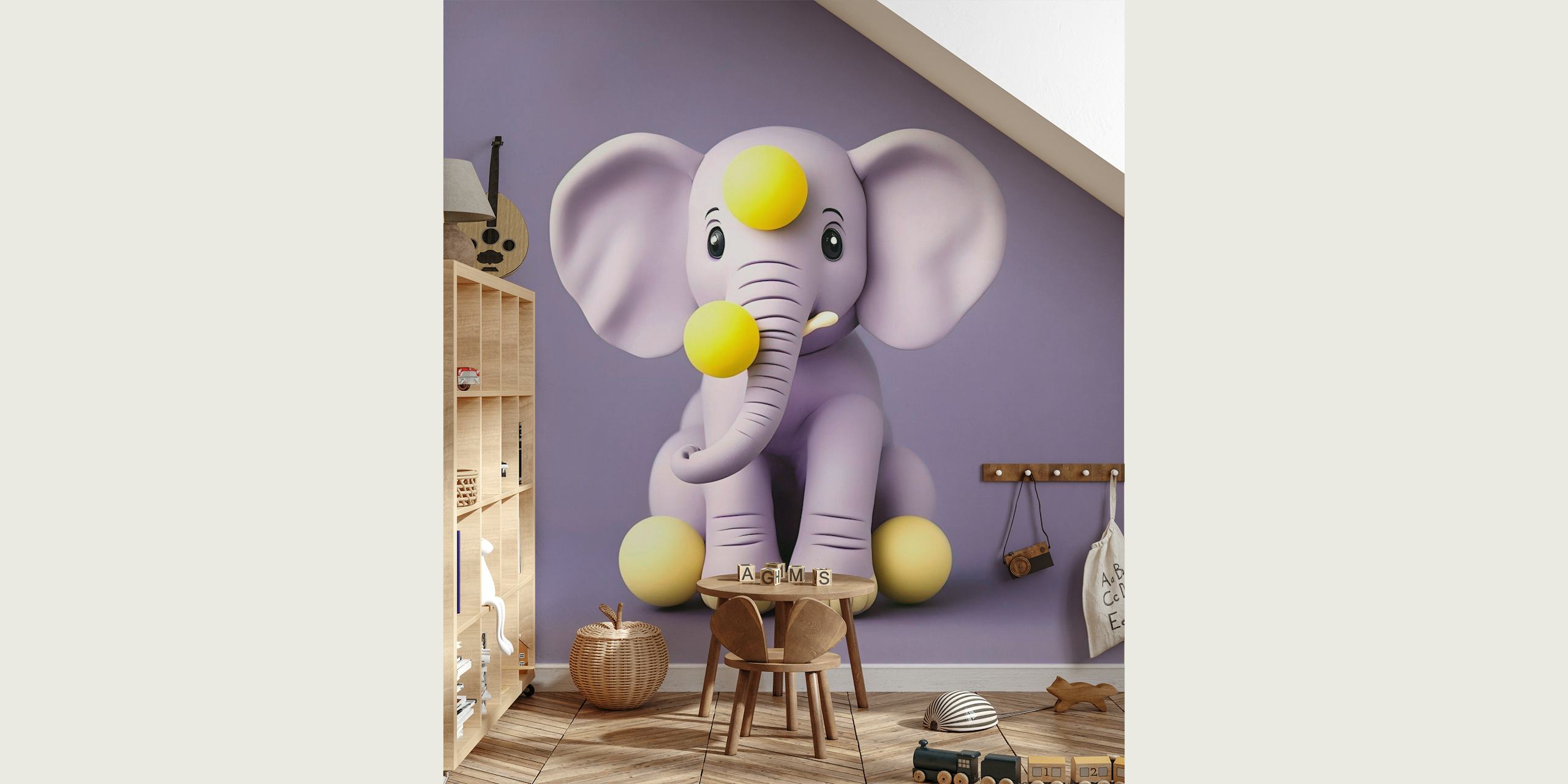 Lilac Little Elephant papel de parede