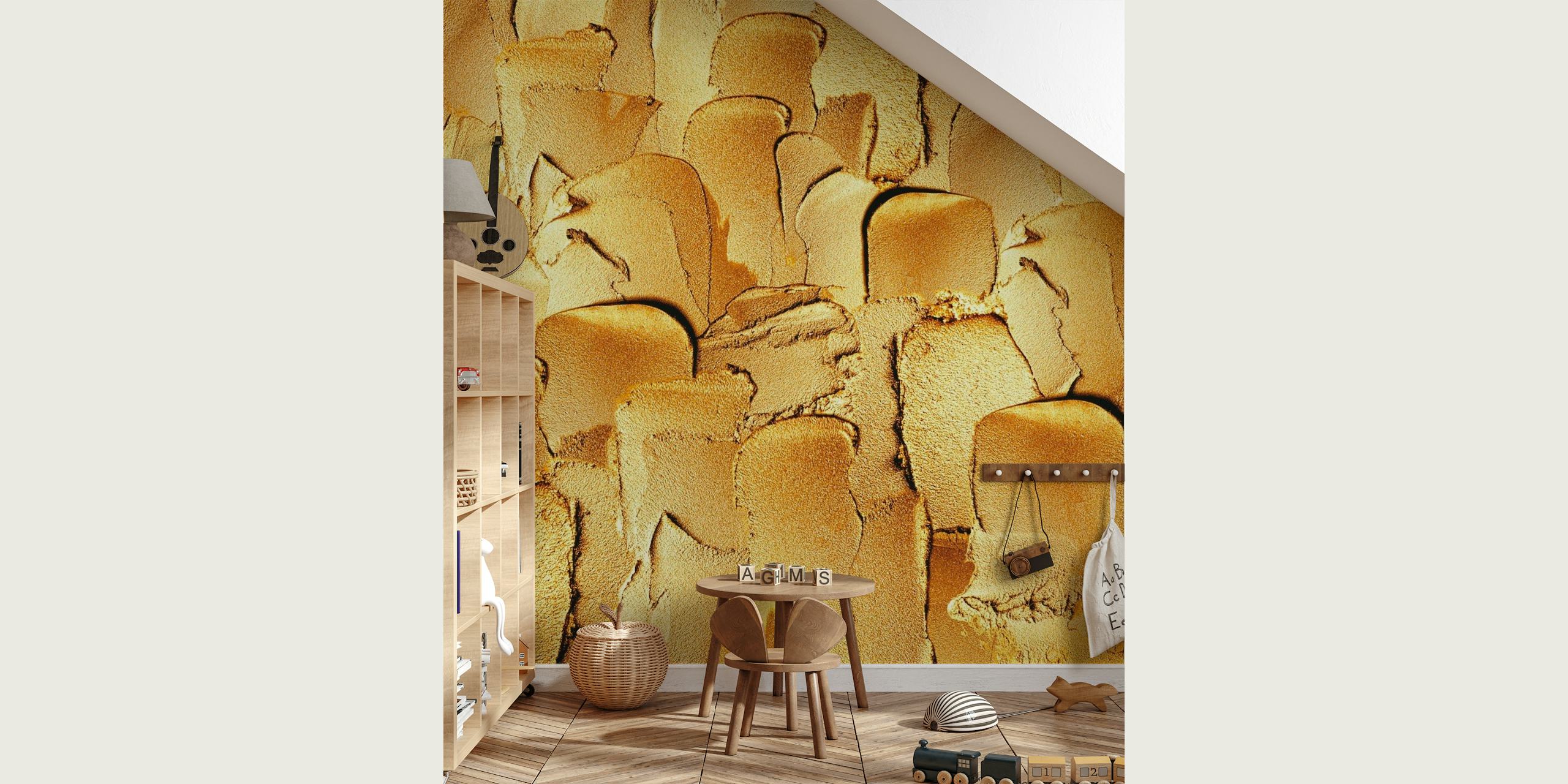 Gold Metal Brush Strokes wallpaper
