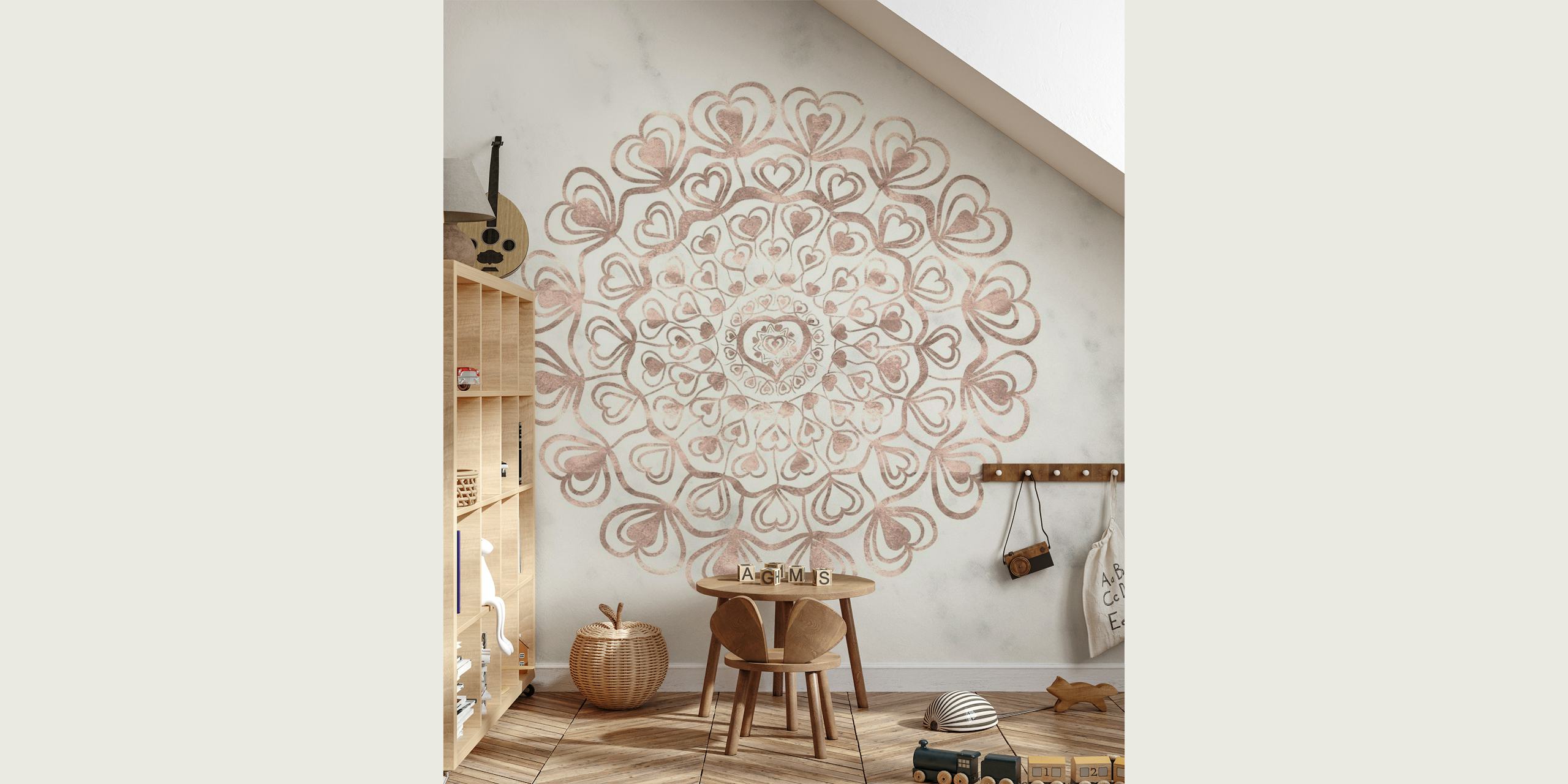Heart Mandala on Marble 1 wallpaper