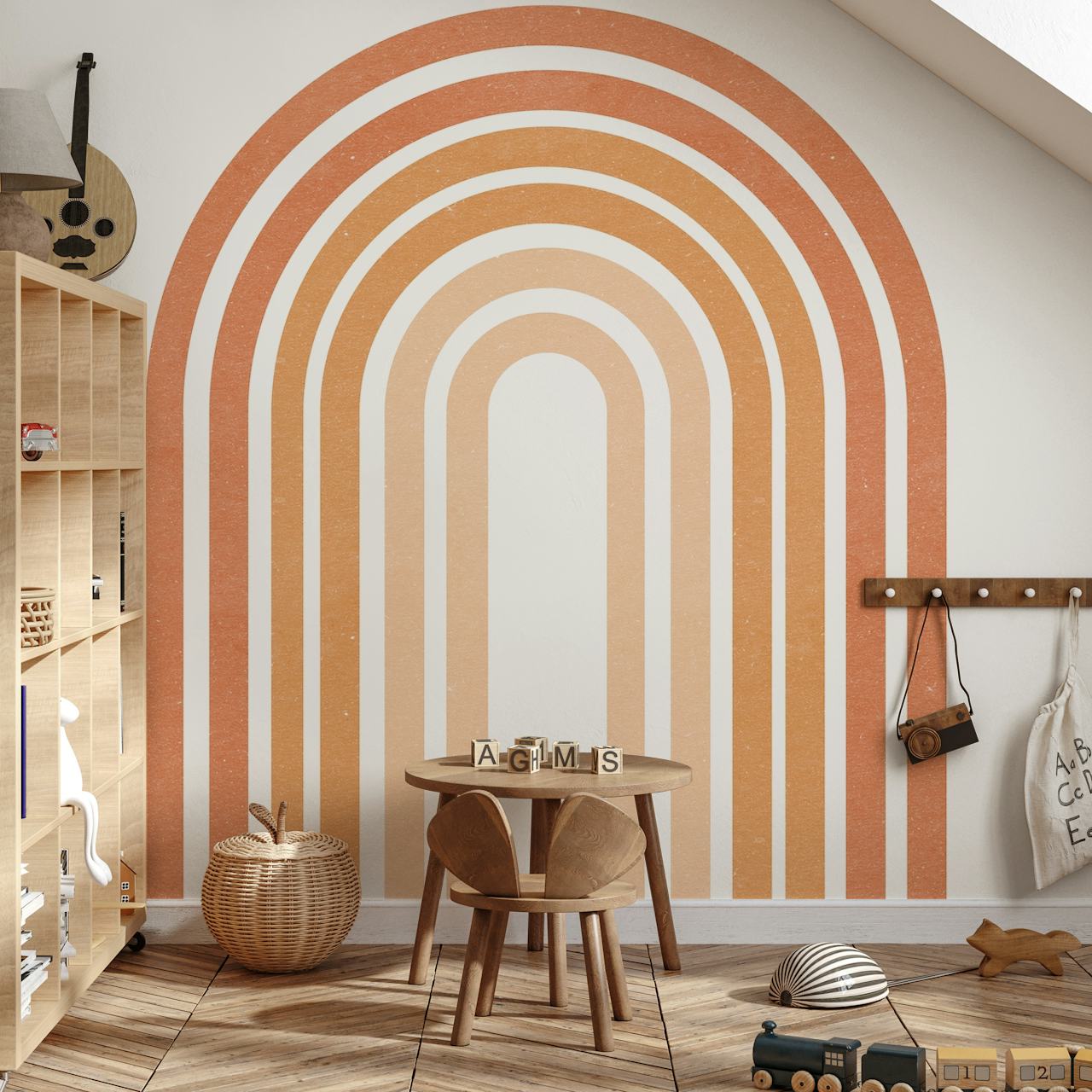 Rainbow Boho wallpaper in a room
