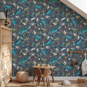 Space adventure with Monsters - Navy mocha