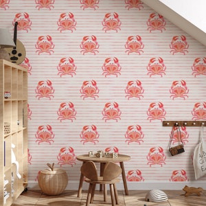 Watercolor Crab Stripes