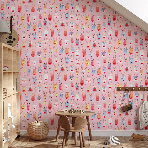 Rudolph Reindeers Pink