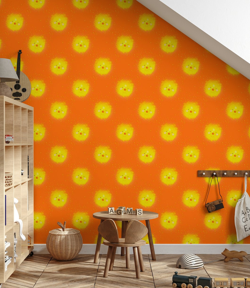 Happy sunnies - orange tapete