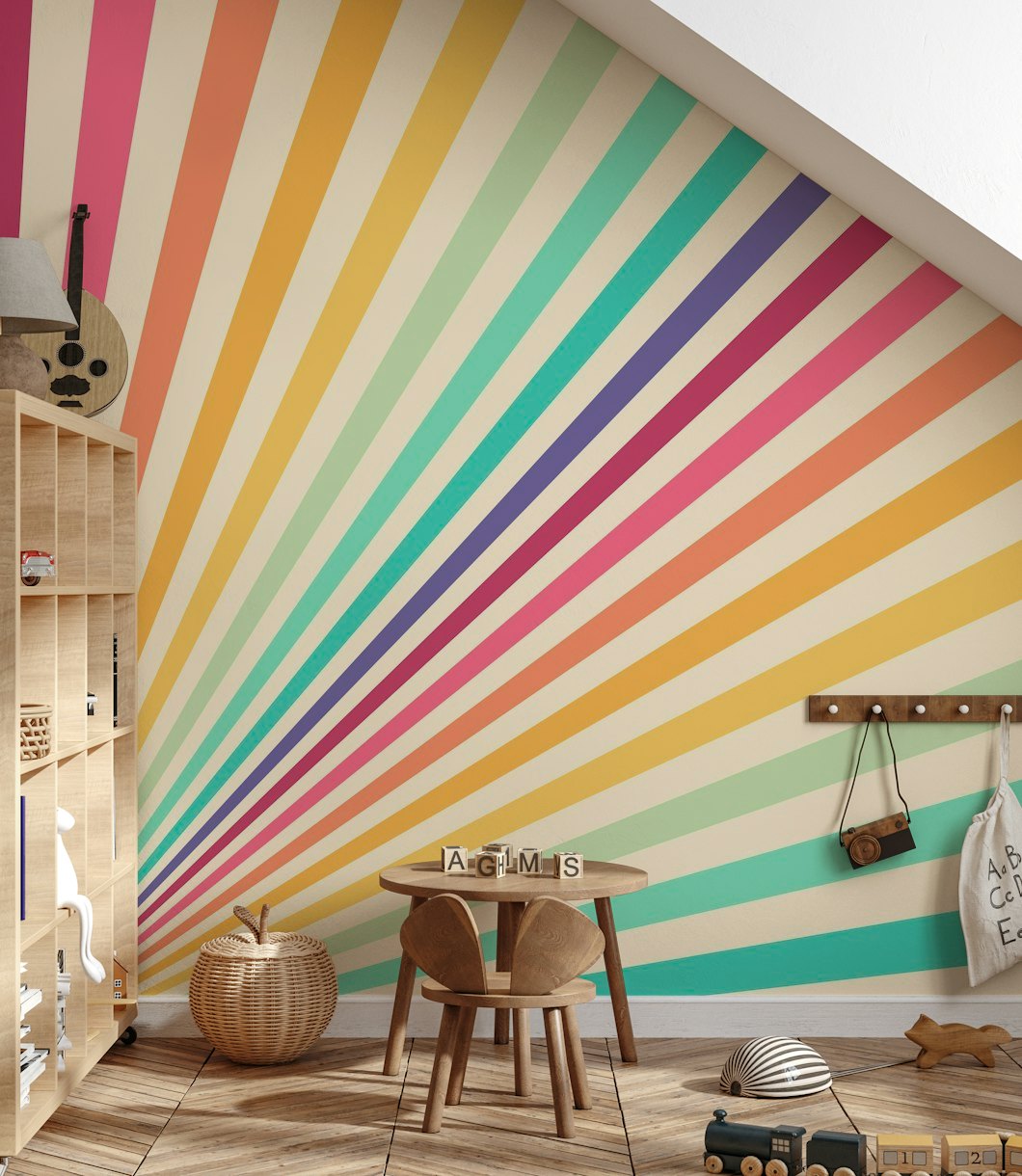 Retro Rainbow Pattern wallpaper