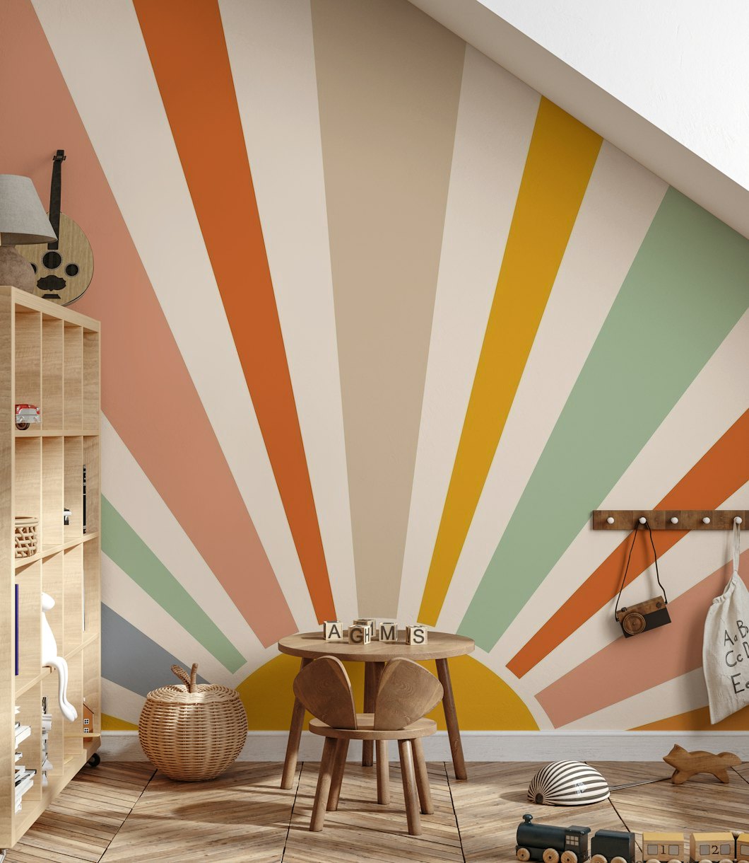 Boho Sun Colorful wallpaper - Happywall