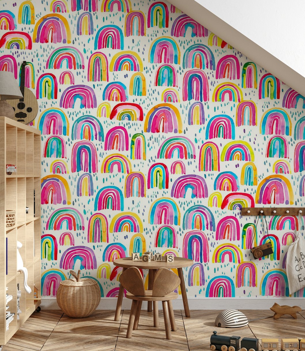 Colorful Watercolor Rainbows wallpaper