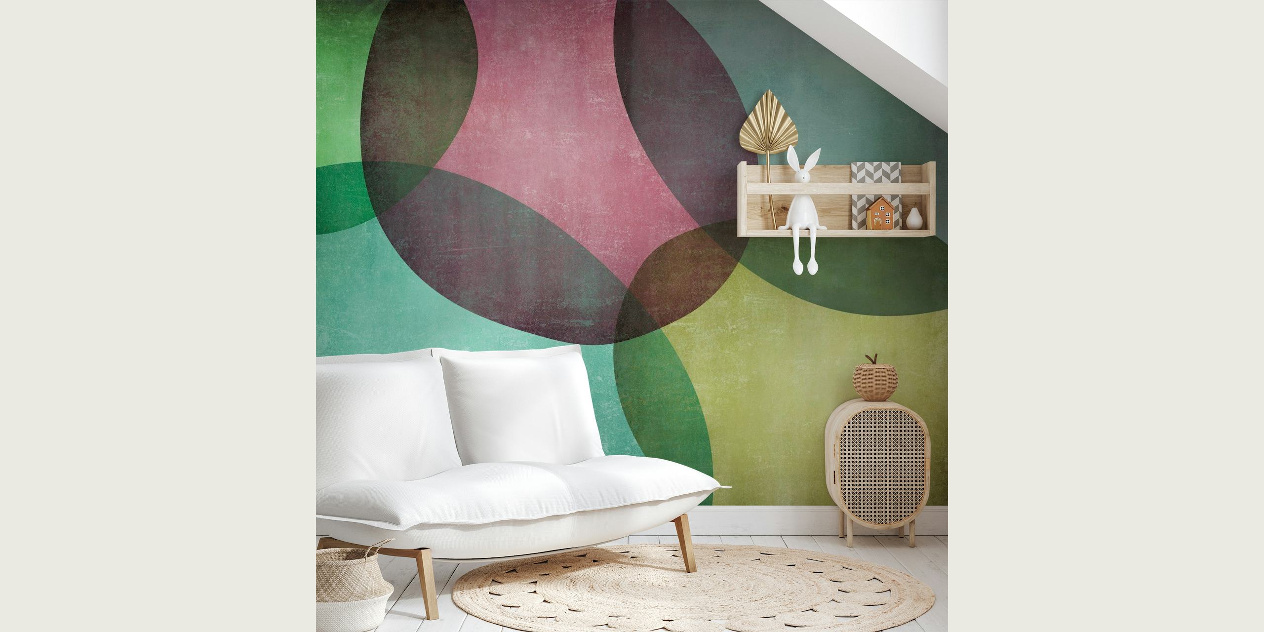 Organic Shapes Subtle Brights papel de parede