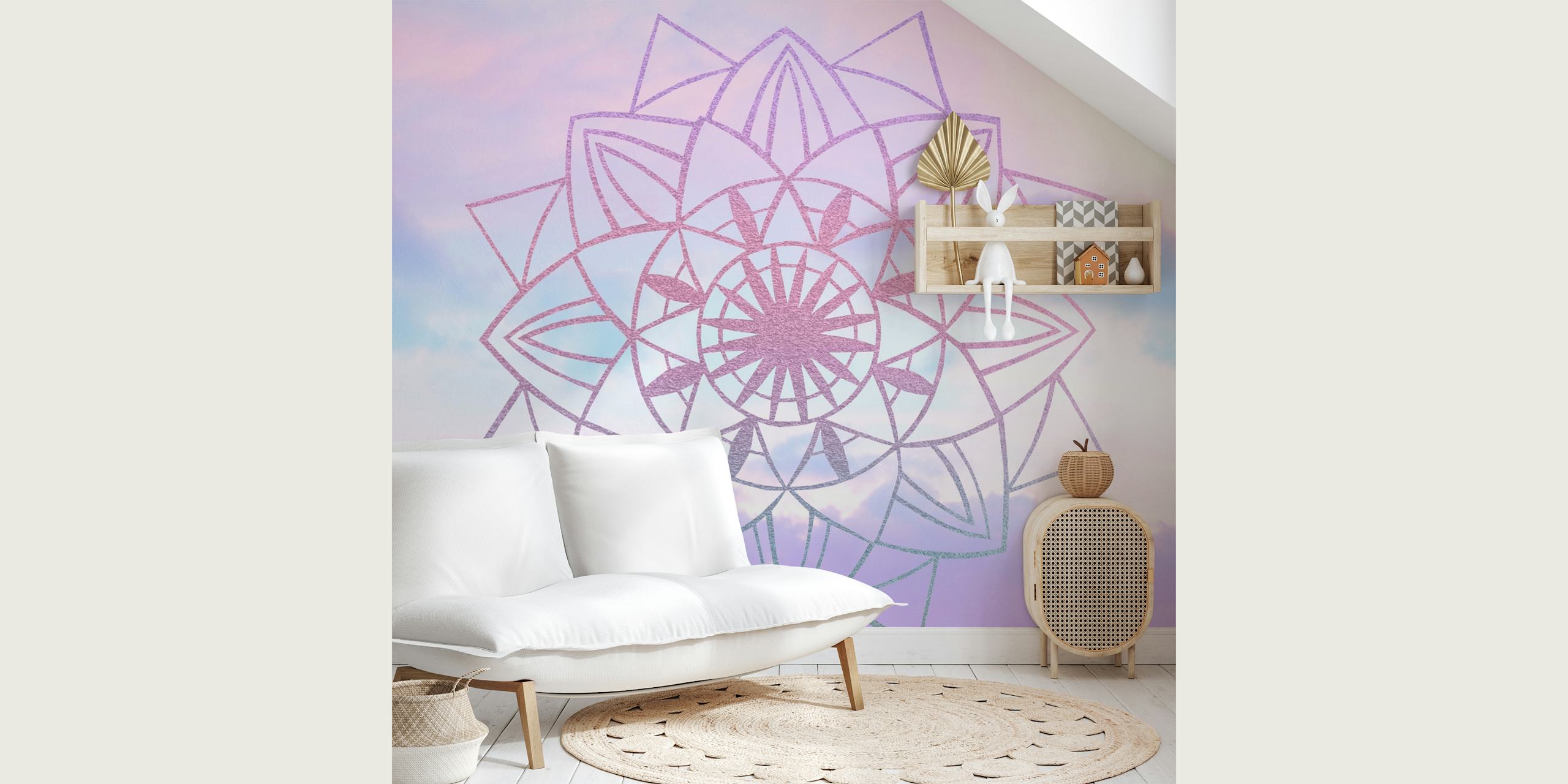 Star Mandala Unicorn Pastel design de papier peint