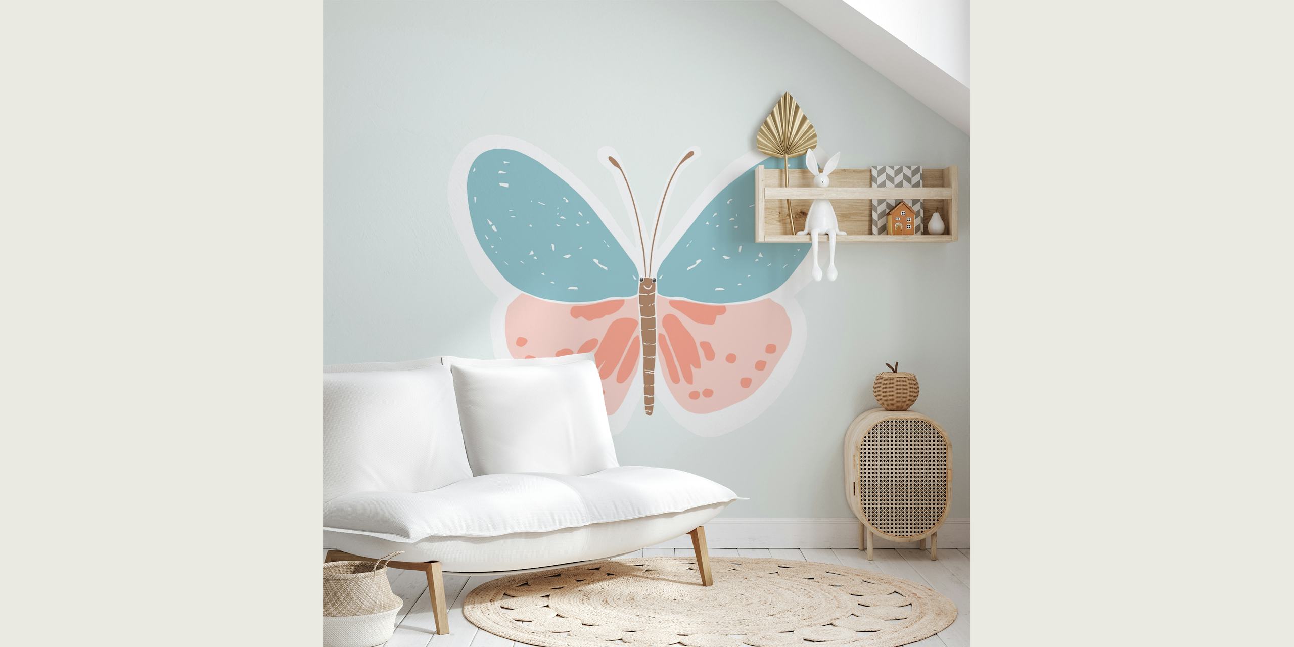 Happy Butterfly_illustration design de papel de parede