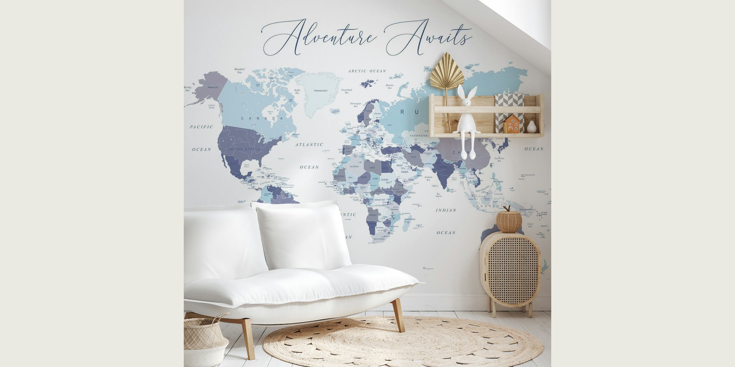 Adventure Awaits Map of World wallpaper