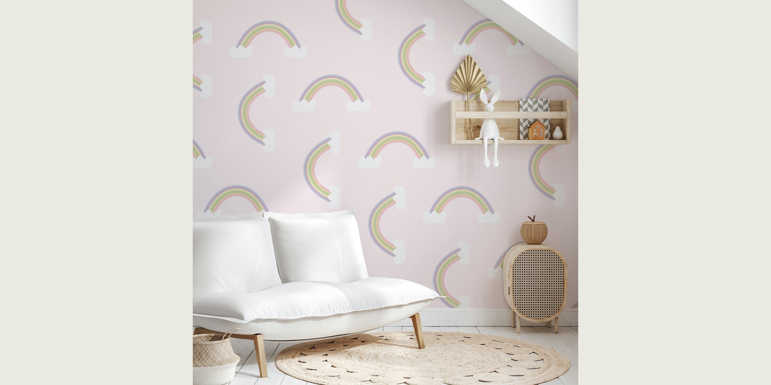 Rainbow Flip wallpaper in a room