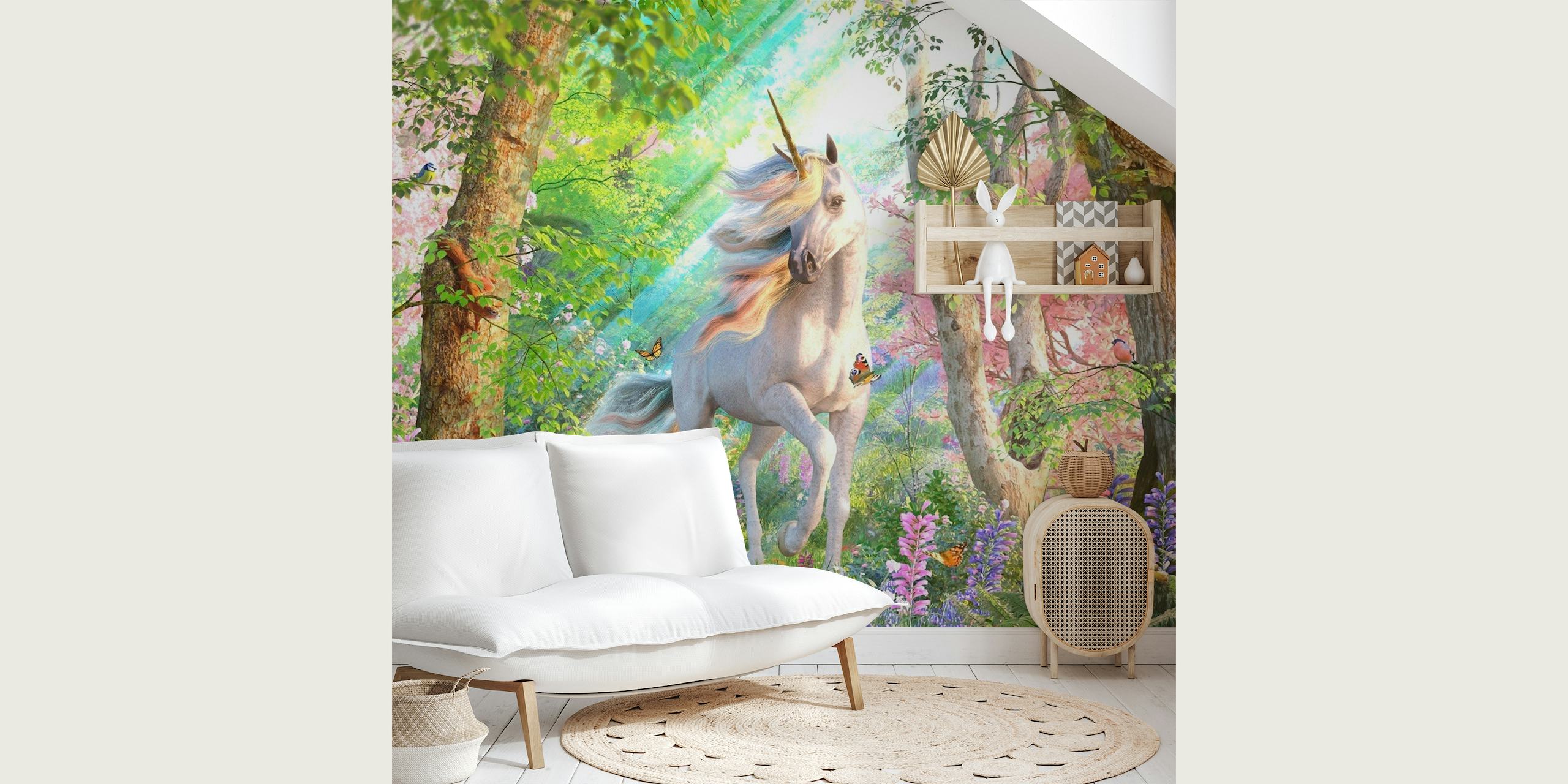 Unicorn Enchanted Forest papel pintado