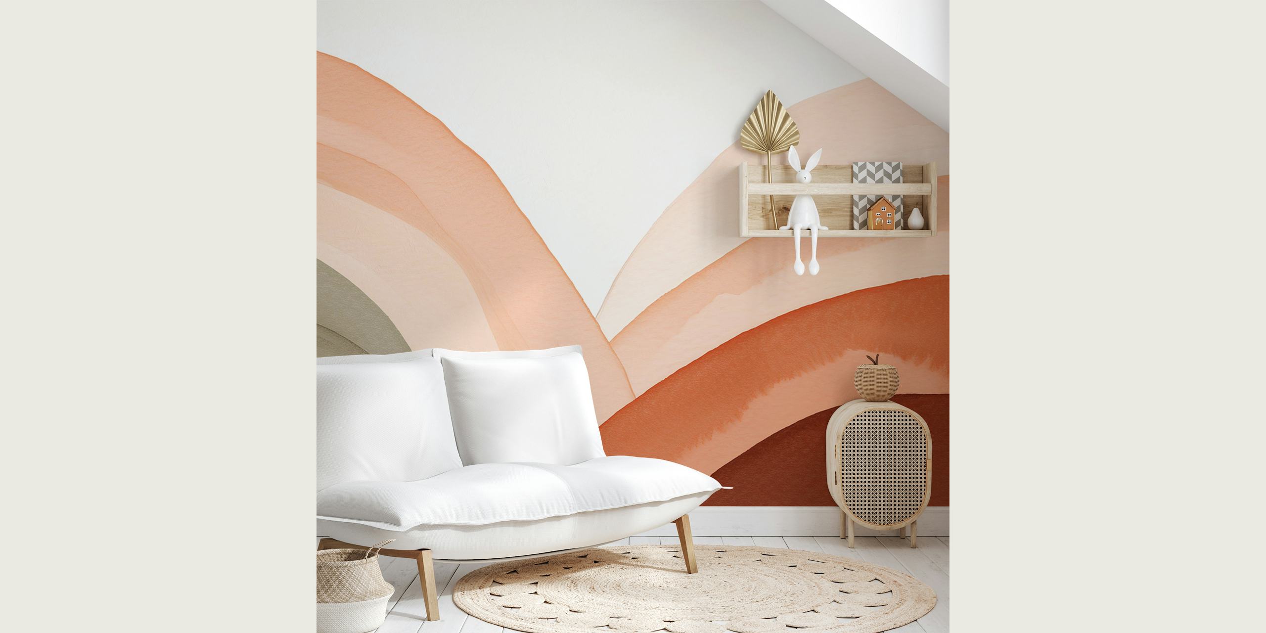 Boho Nursery Arches wallpaper in a room