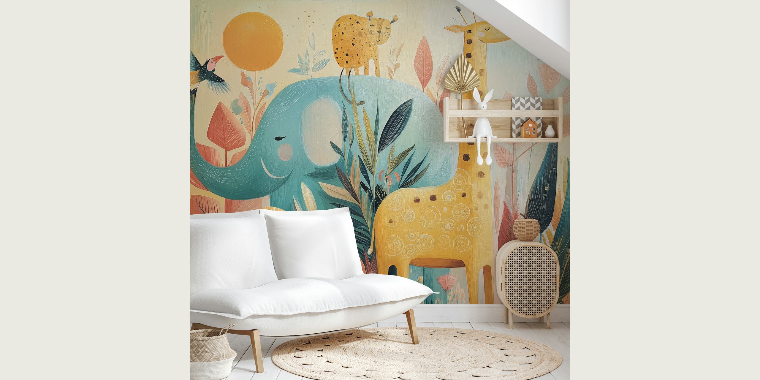 Ταπετσαρία Jungle Safari Delight σε ένα δωμάτιο