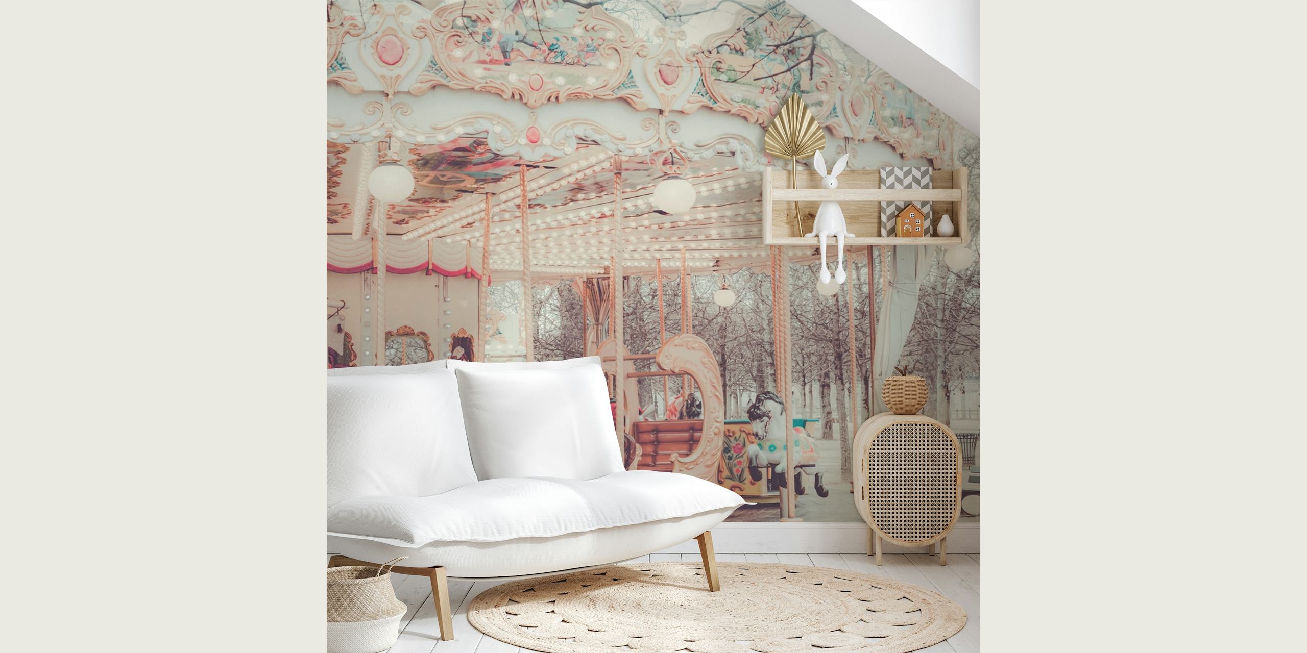 Paris Carousel III tapet i et rum