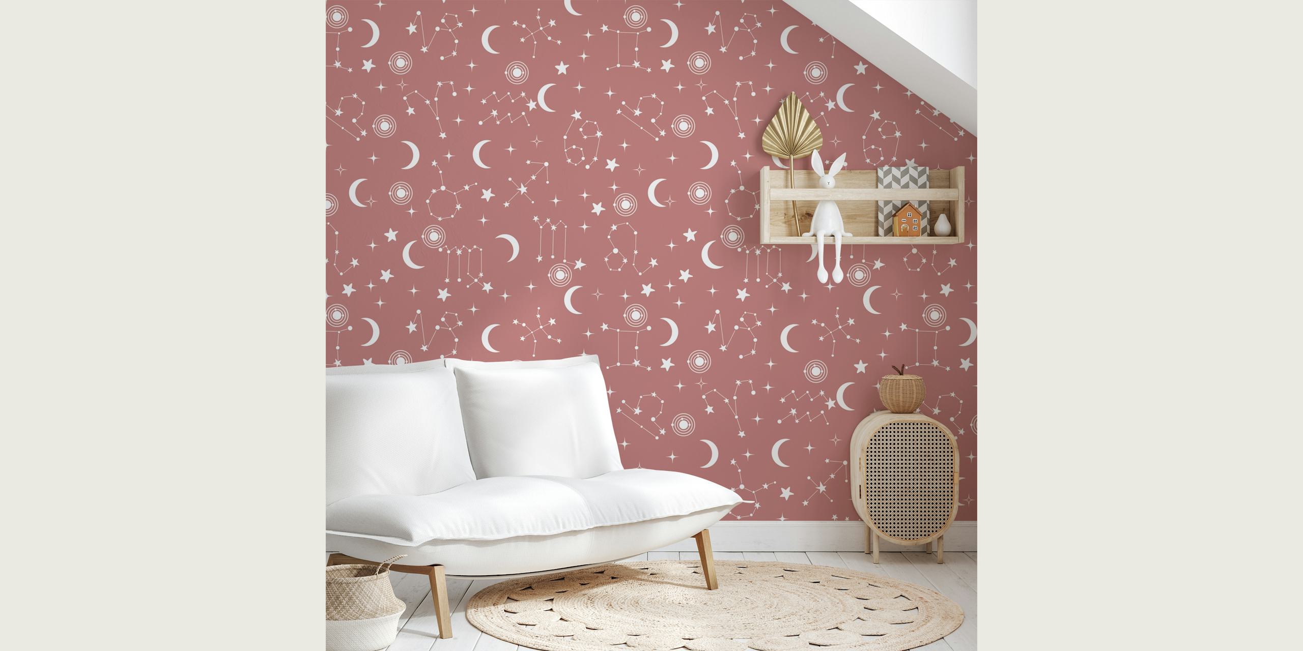 Stars and Constellations Pink návrh tapety