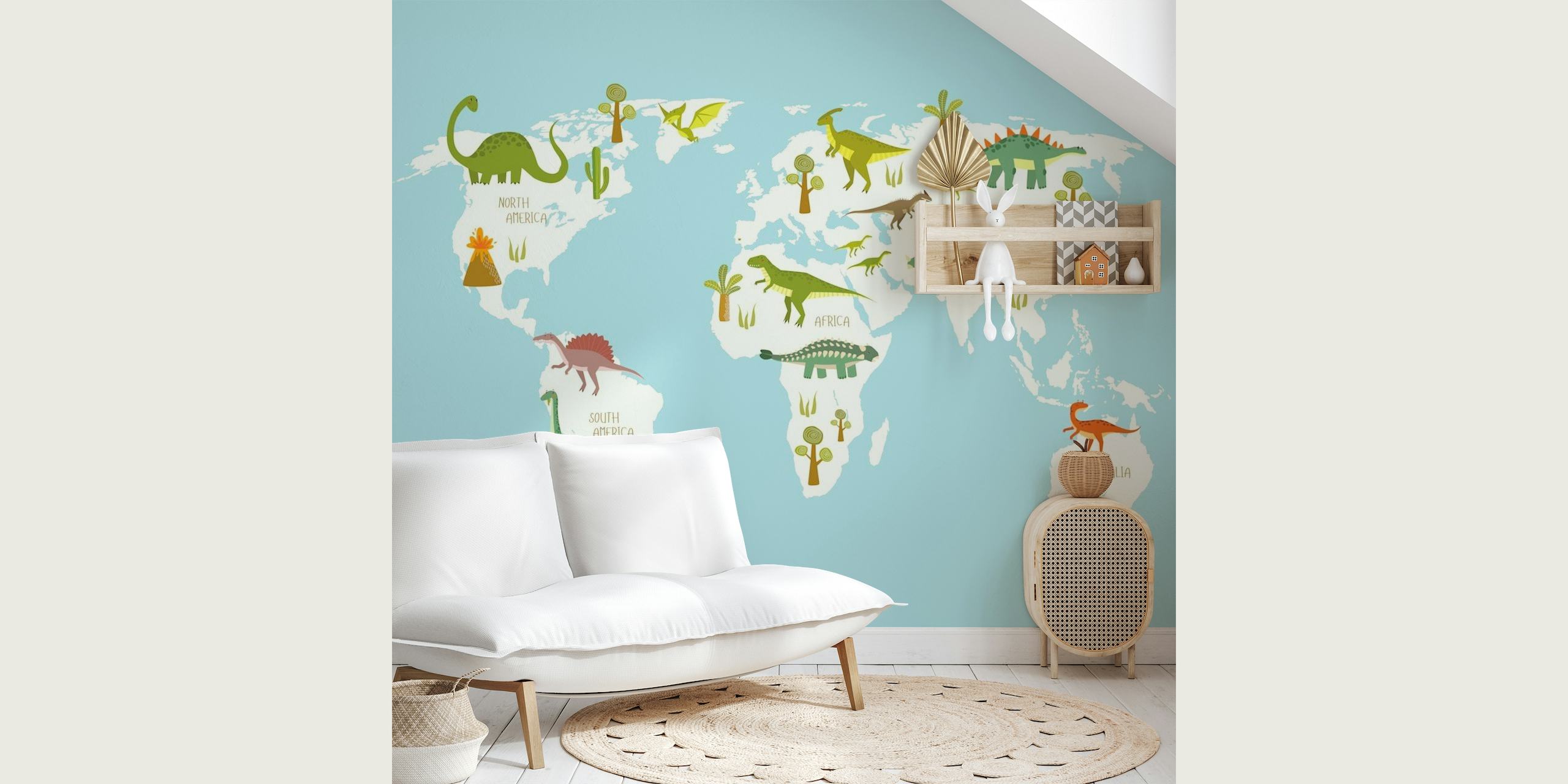 Dinosaur map wallpaper