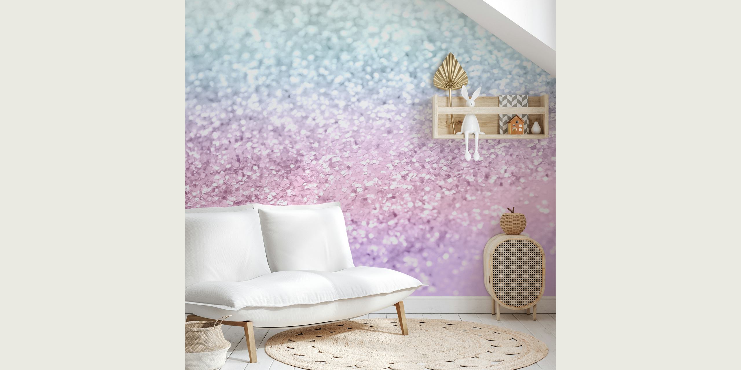 Unicorn Girls Glitter 4a wallpaper in a room