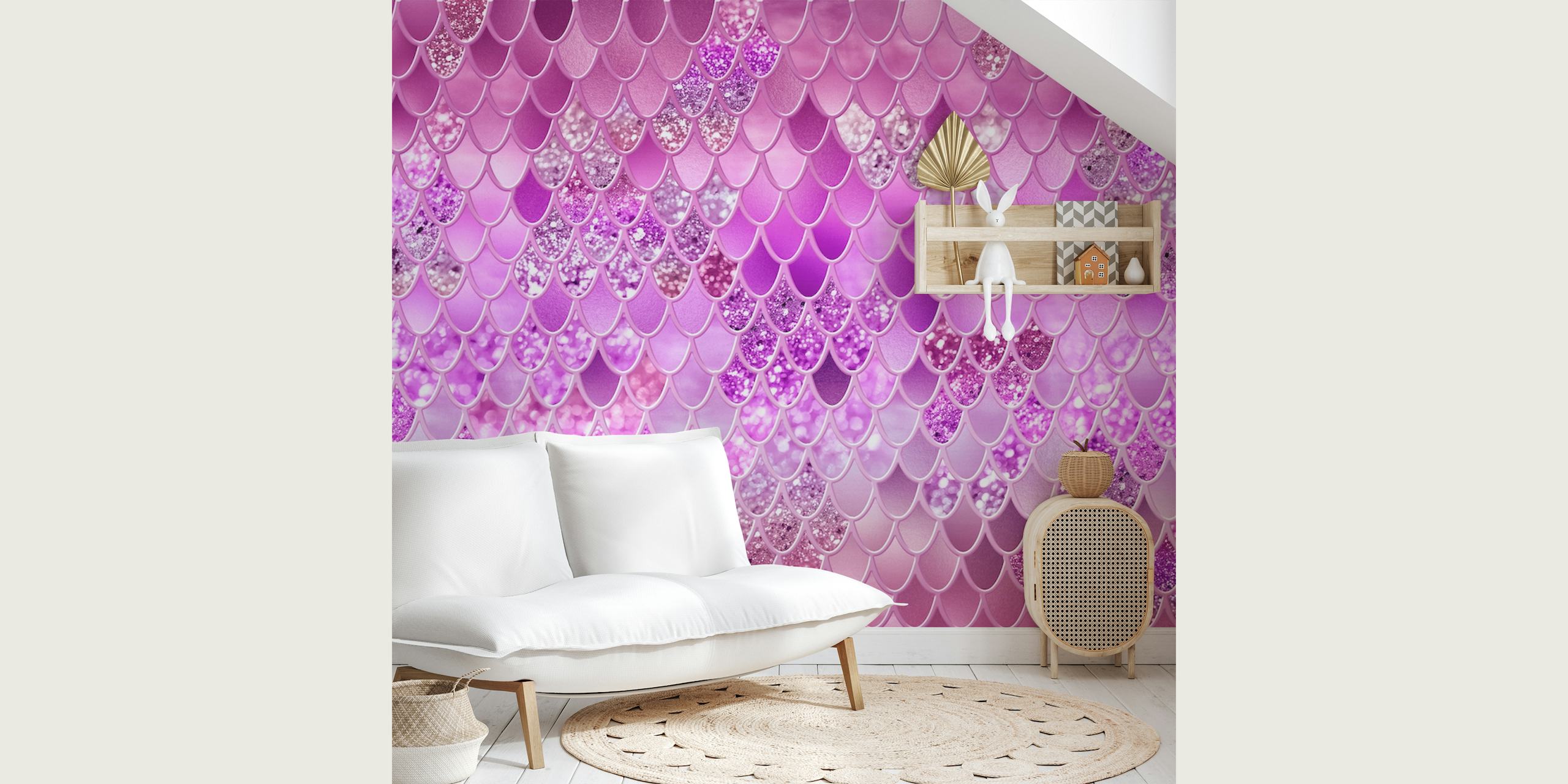 Écailles de sirène rose et scintillantes wallpaper