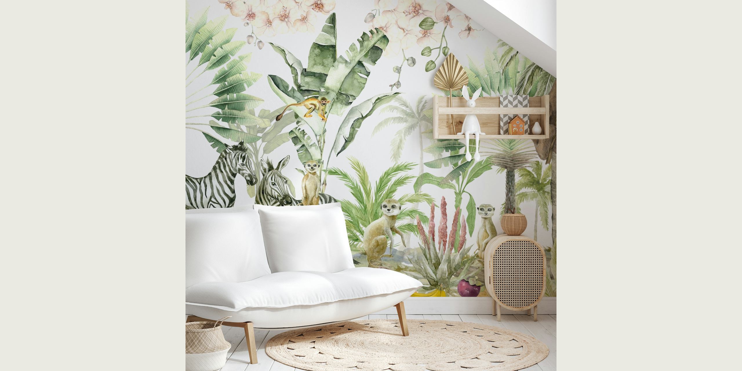 Tapeta Tropical Safari Jungle v pokoji