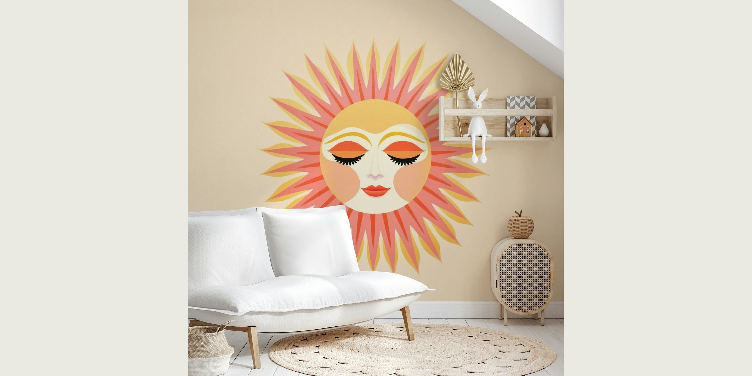 Whimsical Warm Sun Face wallpaper
