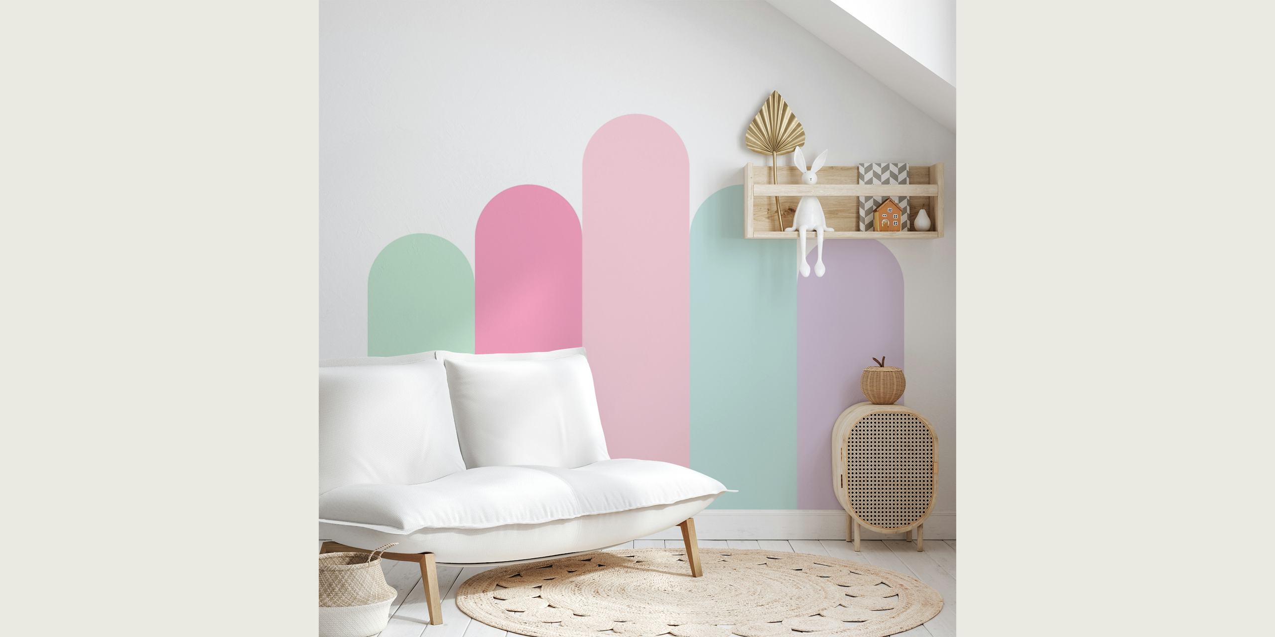 Dizajn tapeta Pastel Rainbow Arches