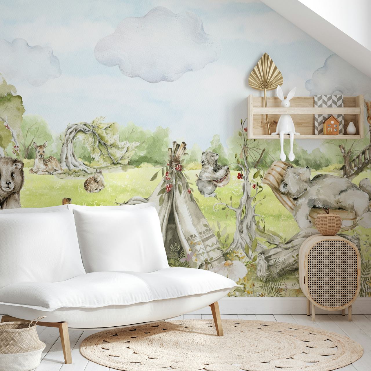 Papel de parede Whimsical Woodland Harvest Adventure