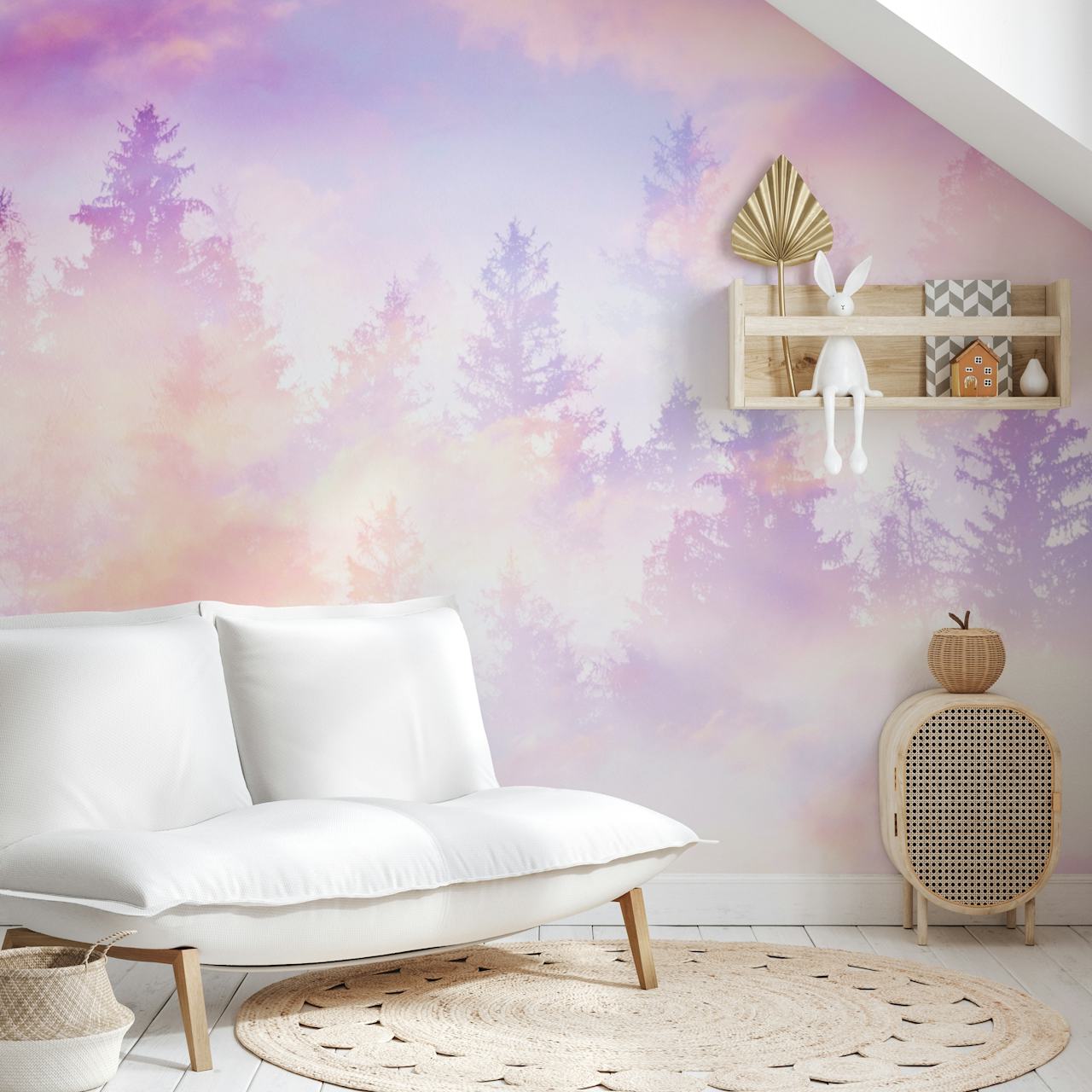 Pastel Forest Dream 1 v moderní místnosti