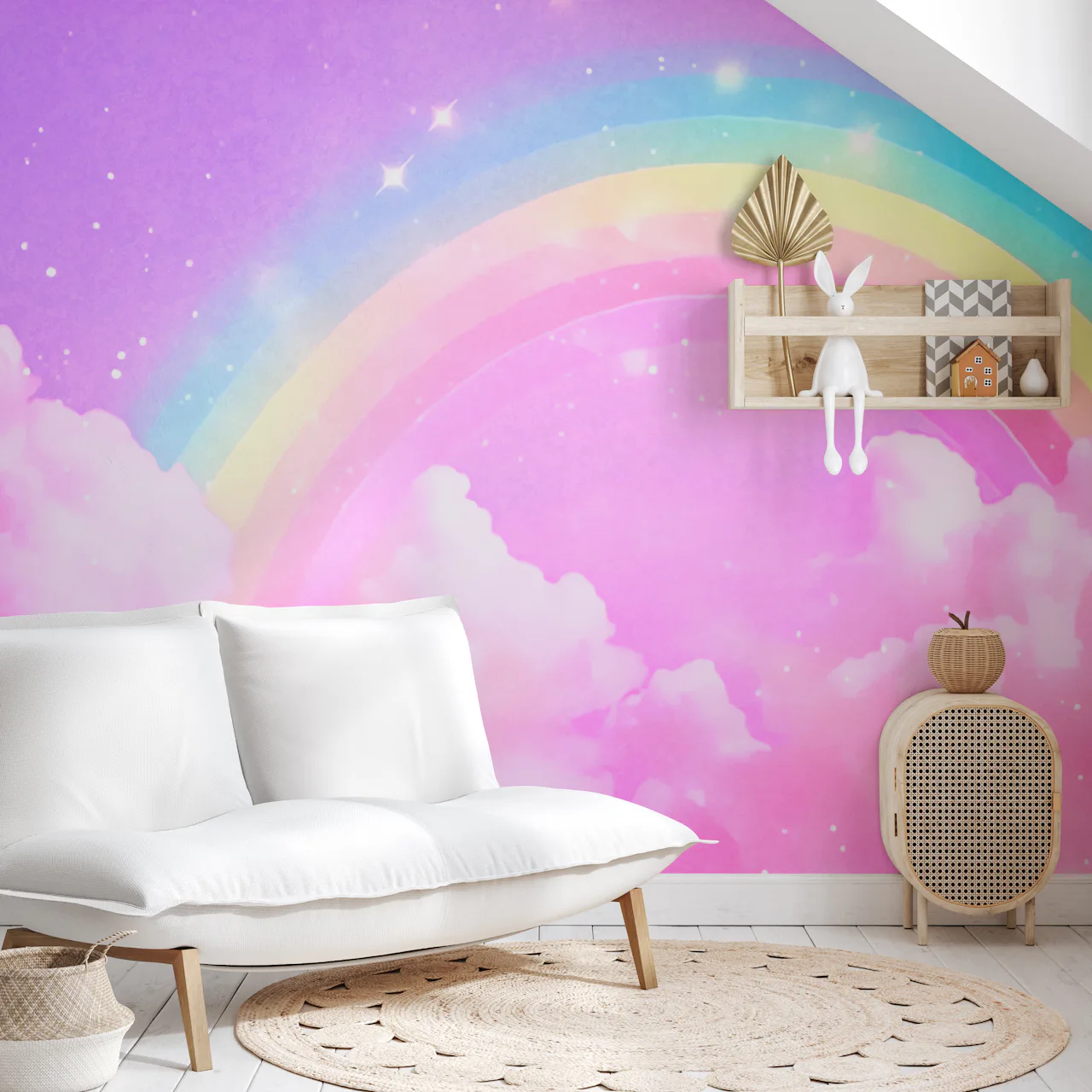 Pastel Rainbow Glow Wallpaper | happywall.com