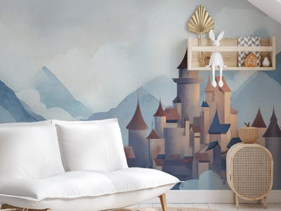 Whimsical Dreamy Mountain Castle