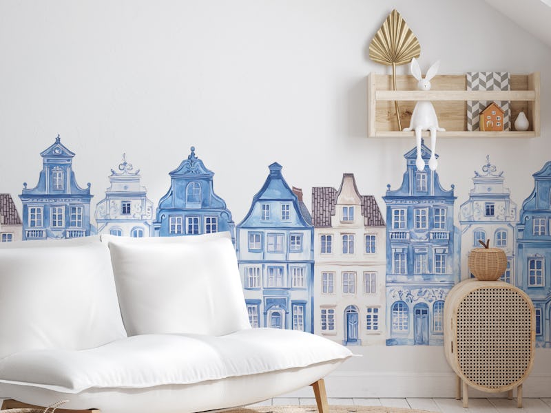Charming Blue Townhouses