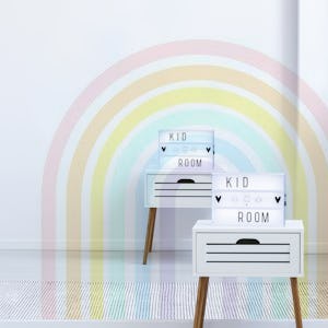 Dreamy Soft Pastel Rainbow Mural