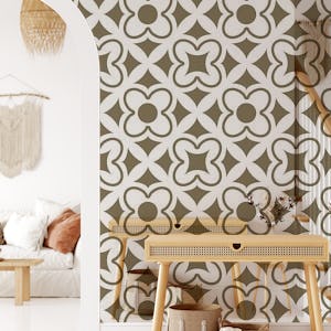Neutral Tones Moroccan Ornament Pattern