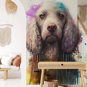 Watercolor Poodle Dog