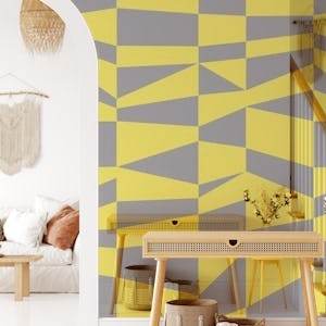 Scandi color clocks in taupe and yellow