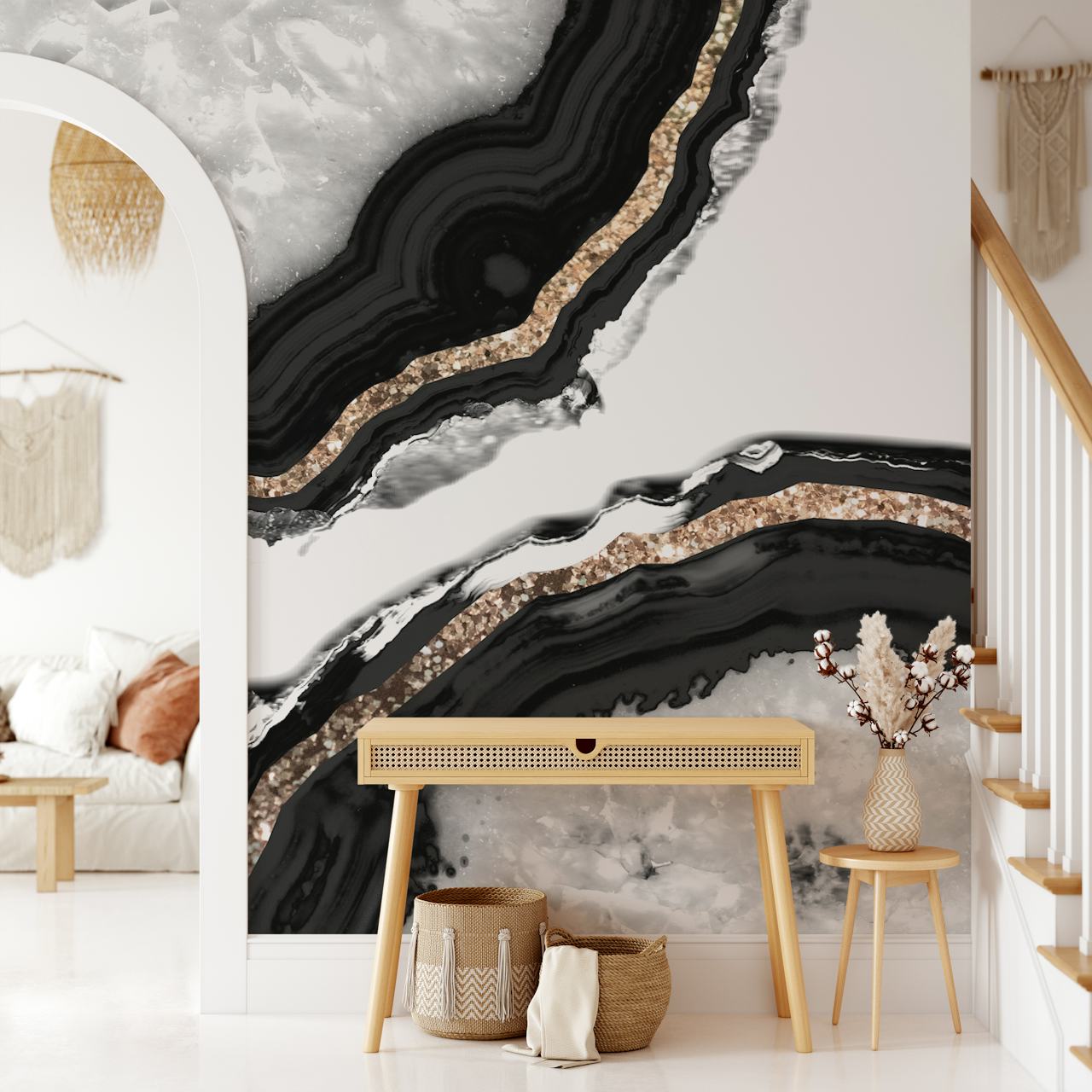 Agate Glitter Glam 2 behang in een kamer