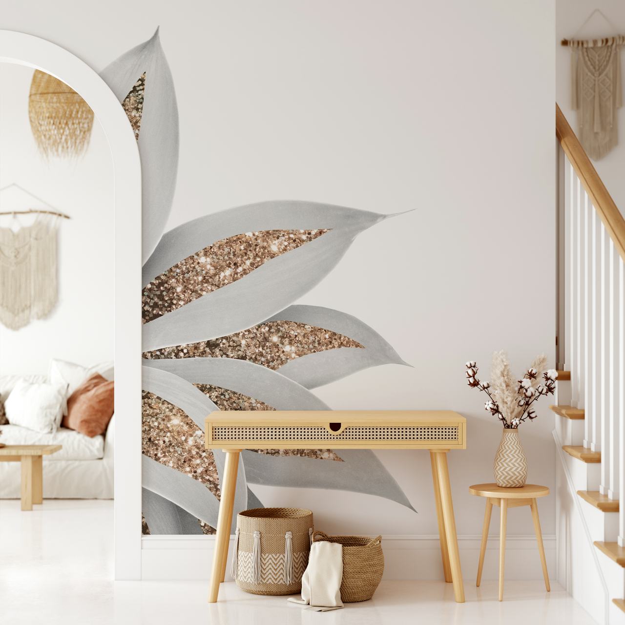 Agave Finesse Glitter Glam 9 wallpaper in a room
