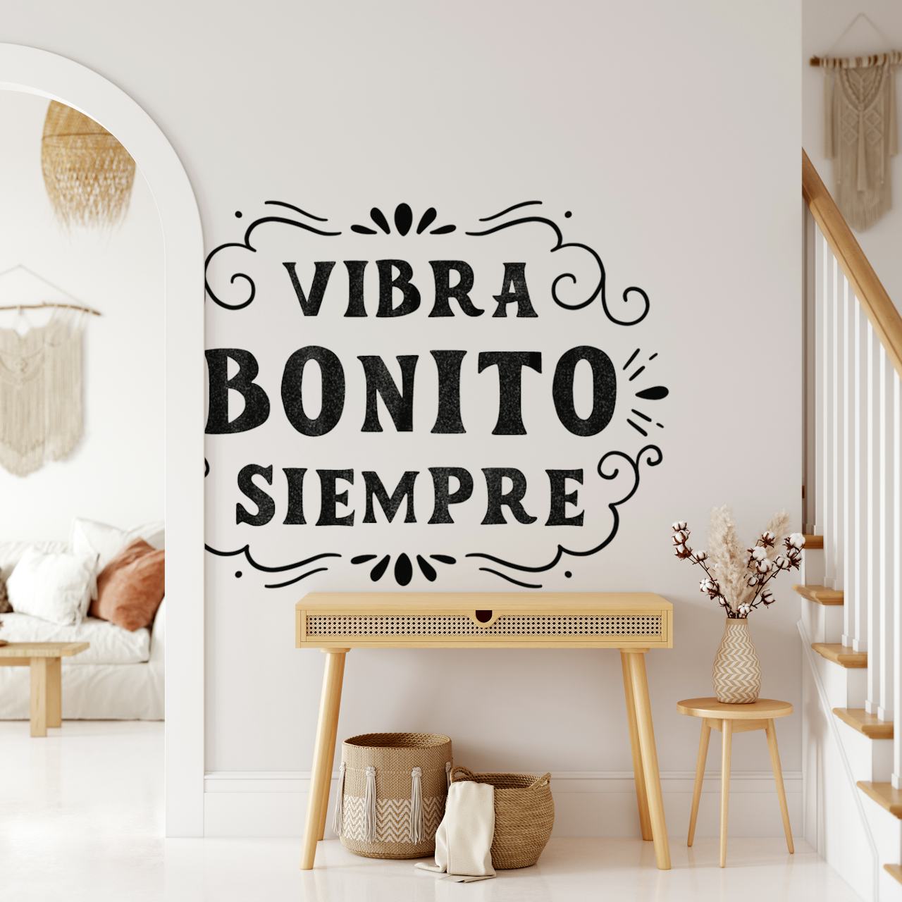 Vibra Bonito siempre wallpaper showcased in a room